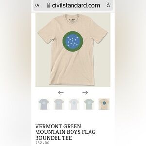 NWT-Civil Standard Vermont t-shirt